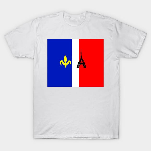 Sporty France Design on White Background T-Shirt by 2triadstore